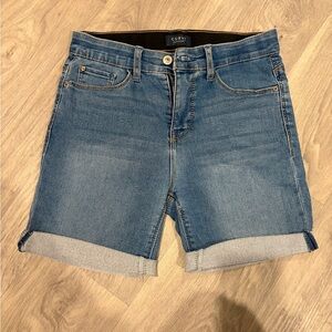 Curvy Blue Denim Jean Shorts for Women